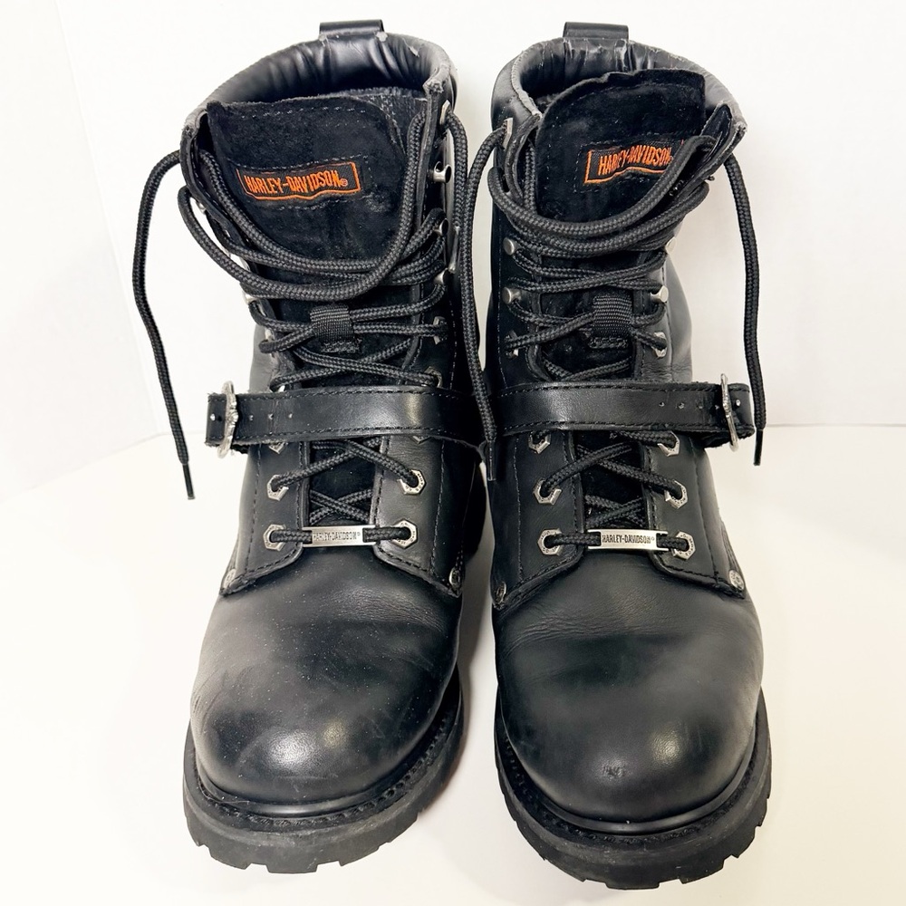Harley-Davidson Men's Black Lace-Up Boots - Picture 8 of 12
